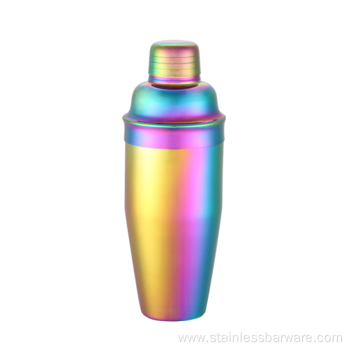 700ml Cocktail Shaker in Rainbow Color Electroplated